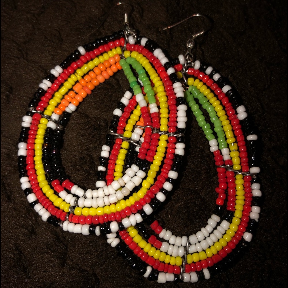 Women’s African earrings.